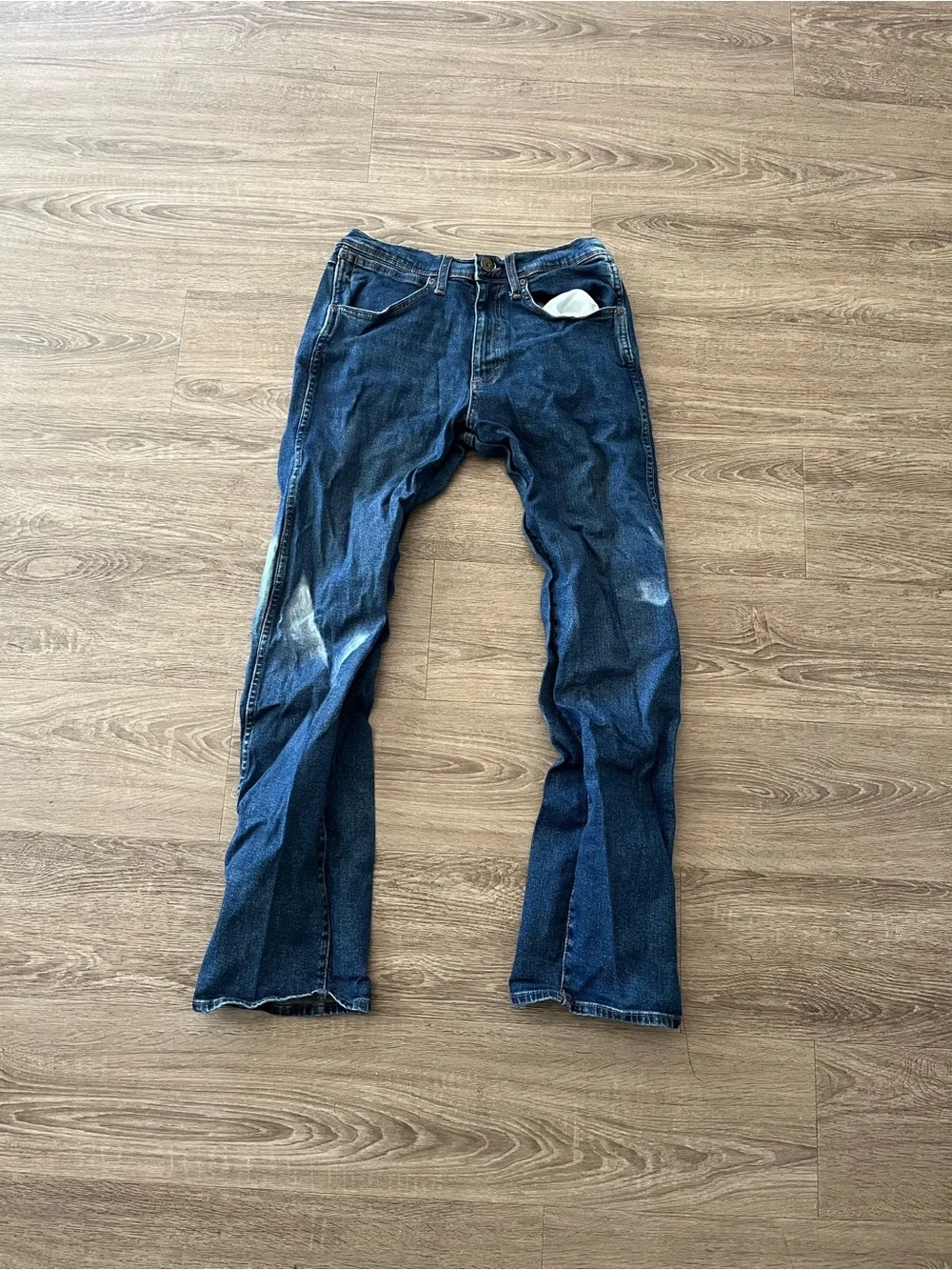 Wrangler Bootcut Jeans Mens 30x32 Dark Wash Relaxed Fit Stretch Denim NWOT Denim